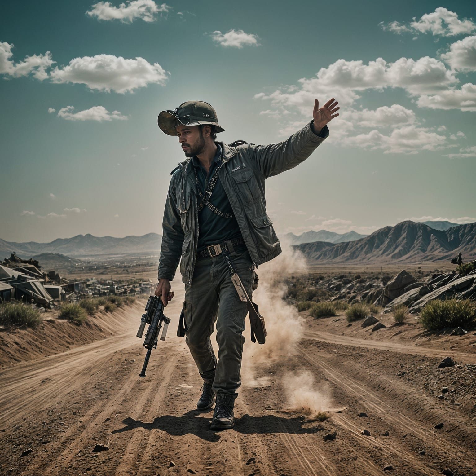 Cinematic Text "JOYO ALI" Film Still