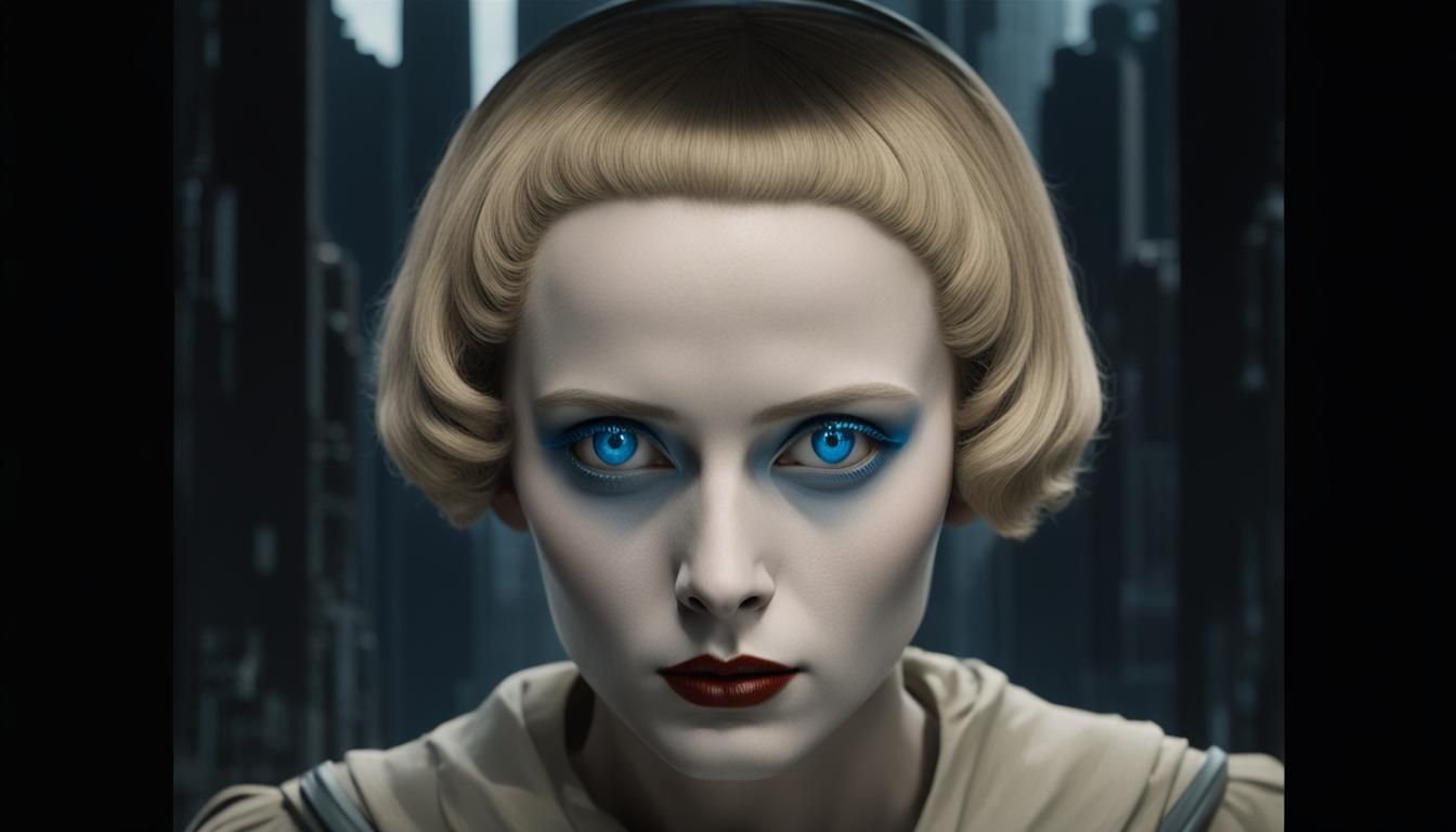 Maria from Metropolis in German Expressionist Style