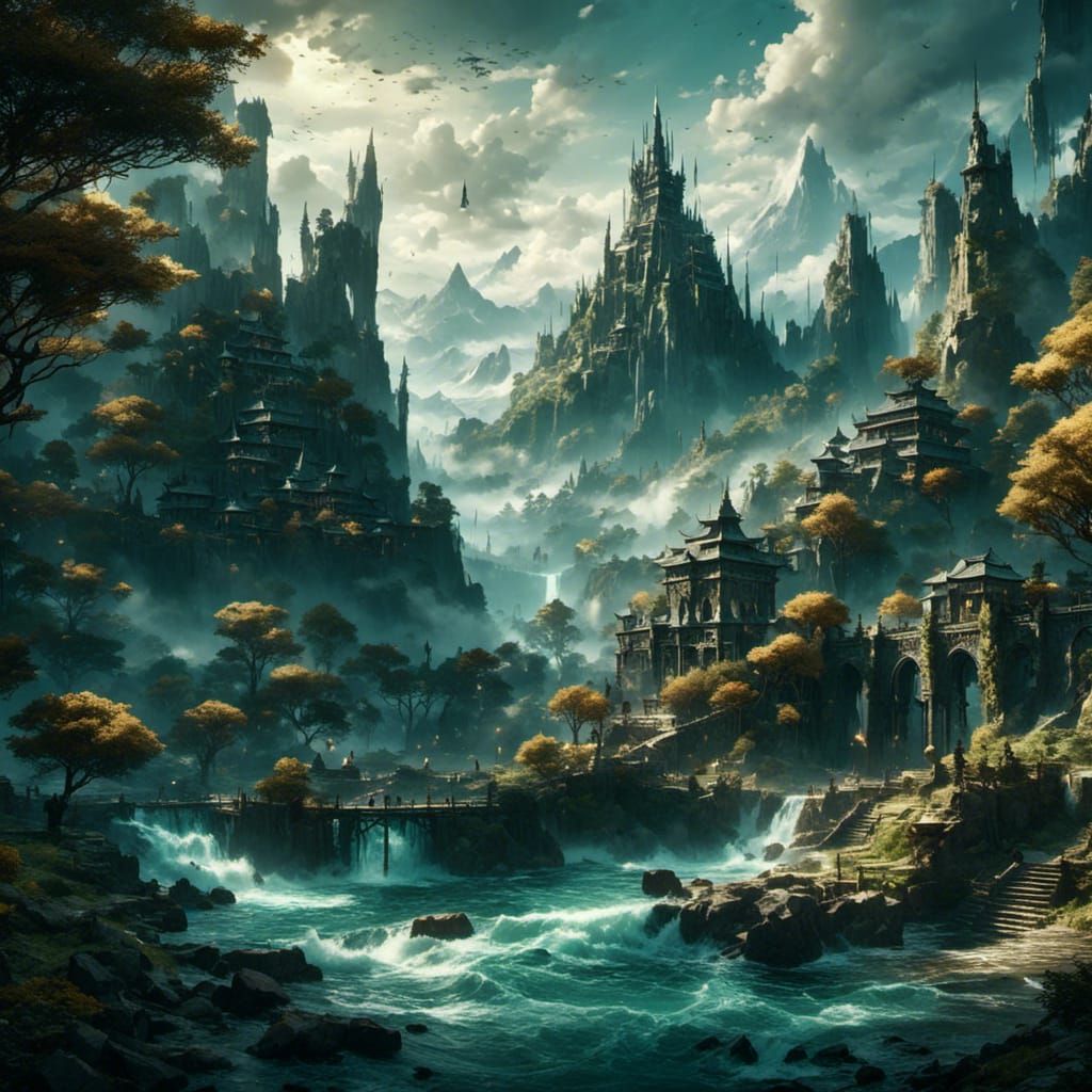 The Hobbit Battle: Detailed Matte Painting in 8k
