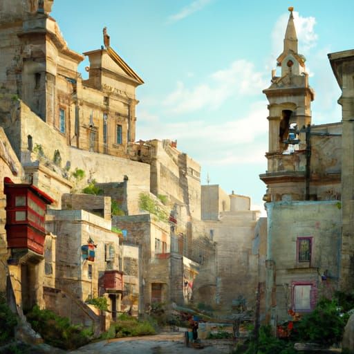 Mdina, Malta: Detailed Matte Painting in Unreal Engine