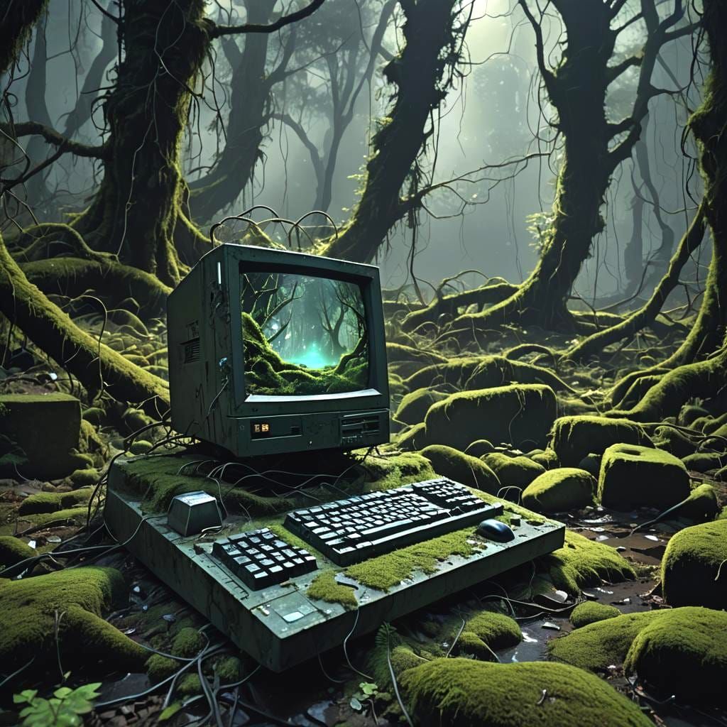 Y2K Era Desktop Computer Concept Art