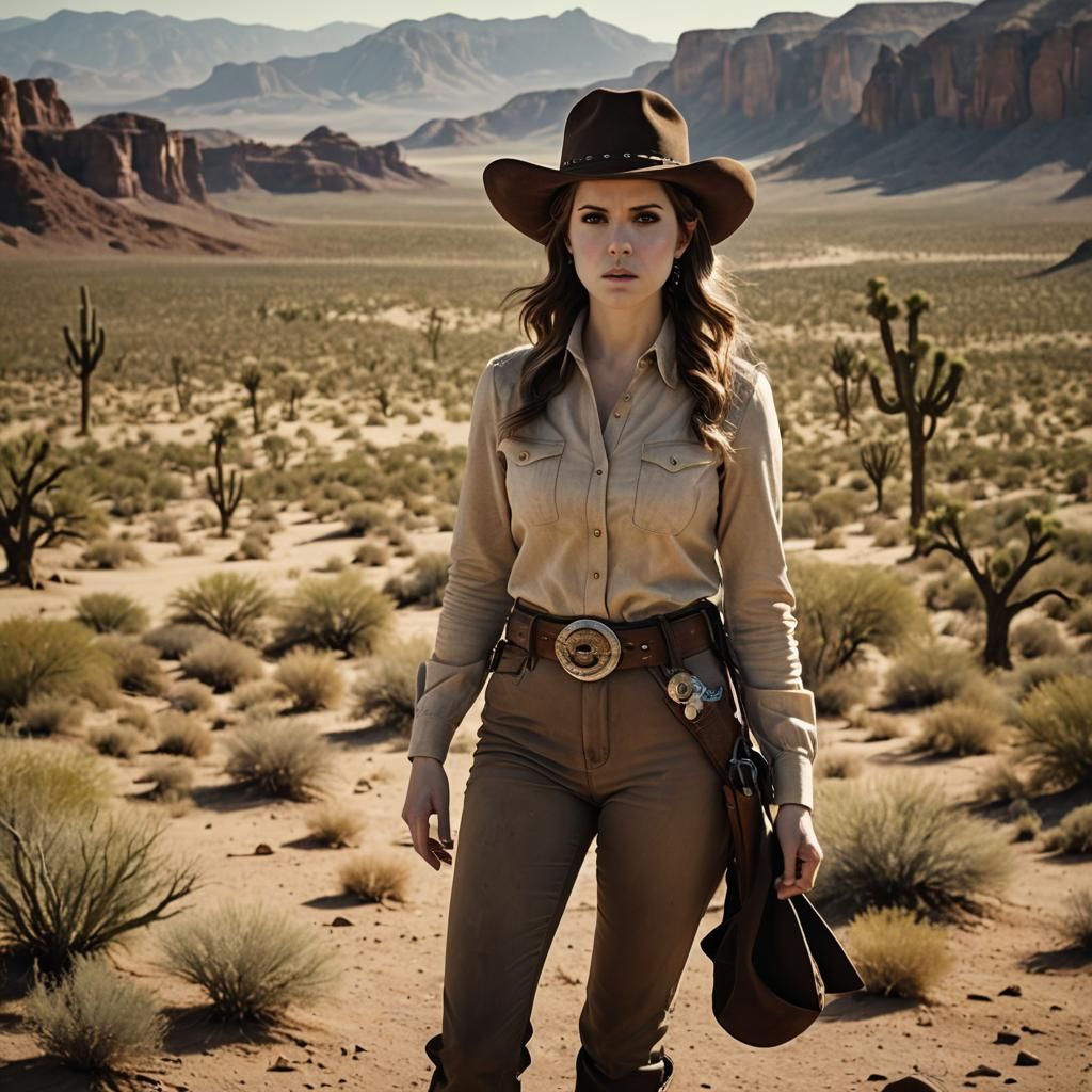 Anna Kendrick in Sergio Leone Western Landscape