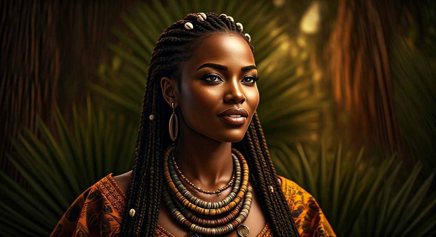 Beautiful African Woman in Traditional Dress