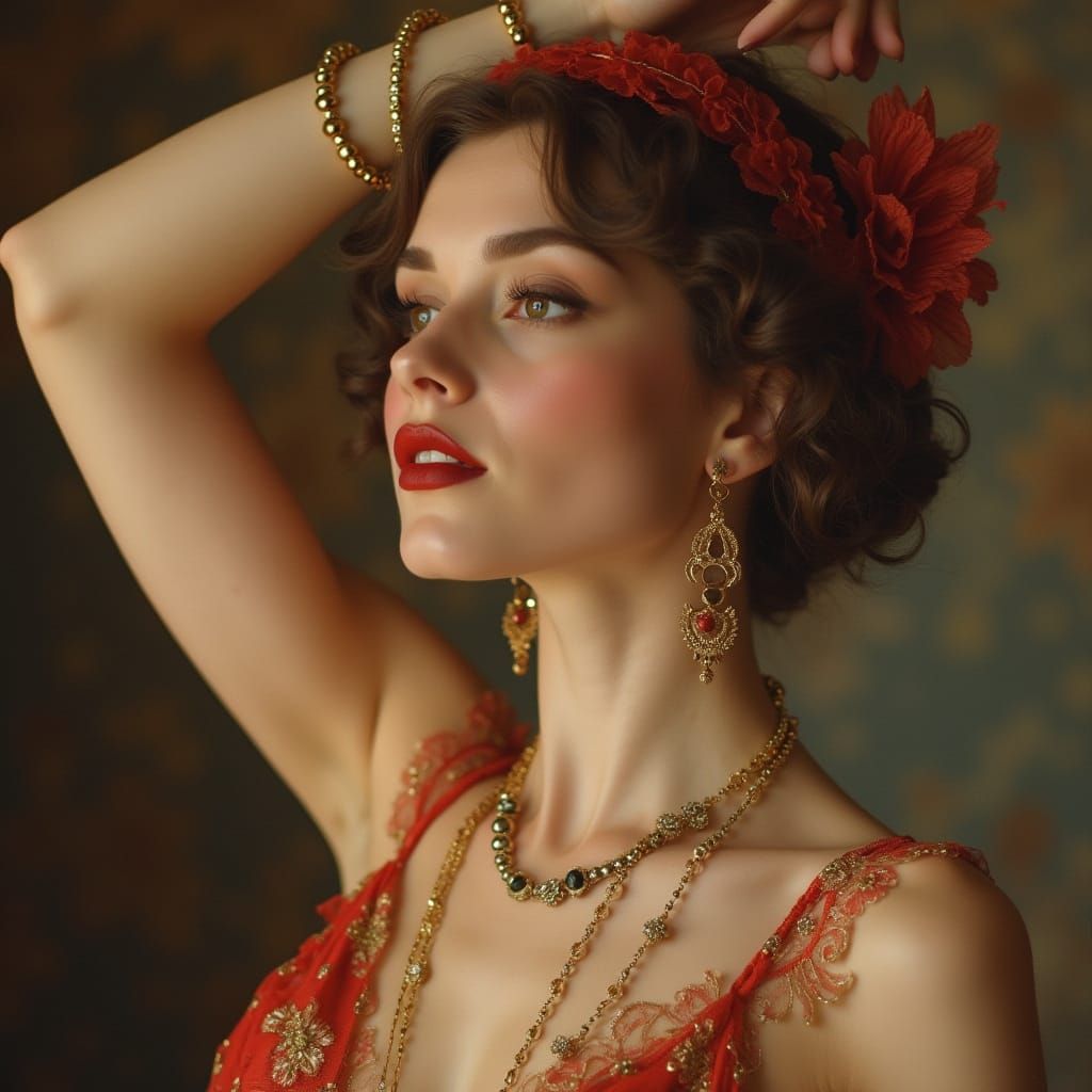 Elegant 1920s Woman Ready for a Night Out