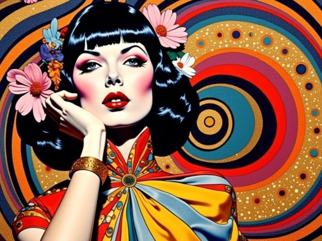 Groovy 1960s Fashion: Mod Models in Psychedelic Autochrome