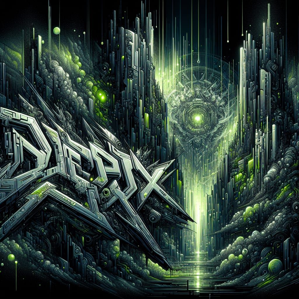 Detailed Graffiti Art: DeePix in Futuristic Rave Style