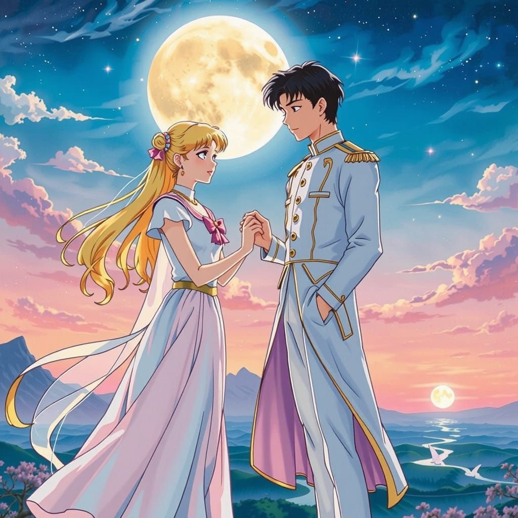 Serenity and Endymion: Dreamy Anime Romance