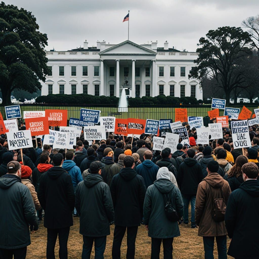Protesters Confront MrBeast in Front of the White House, Dem...