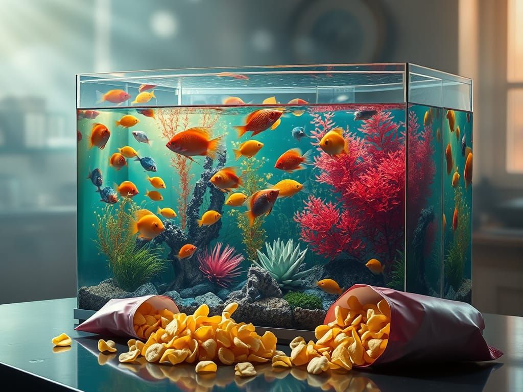Tropical Fish Tank & Potato Chips