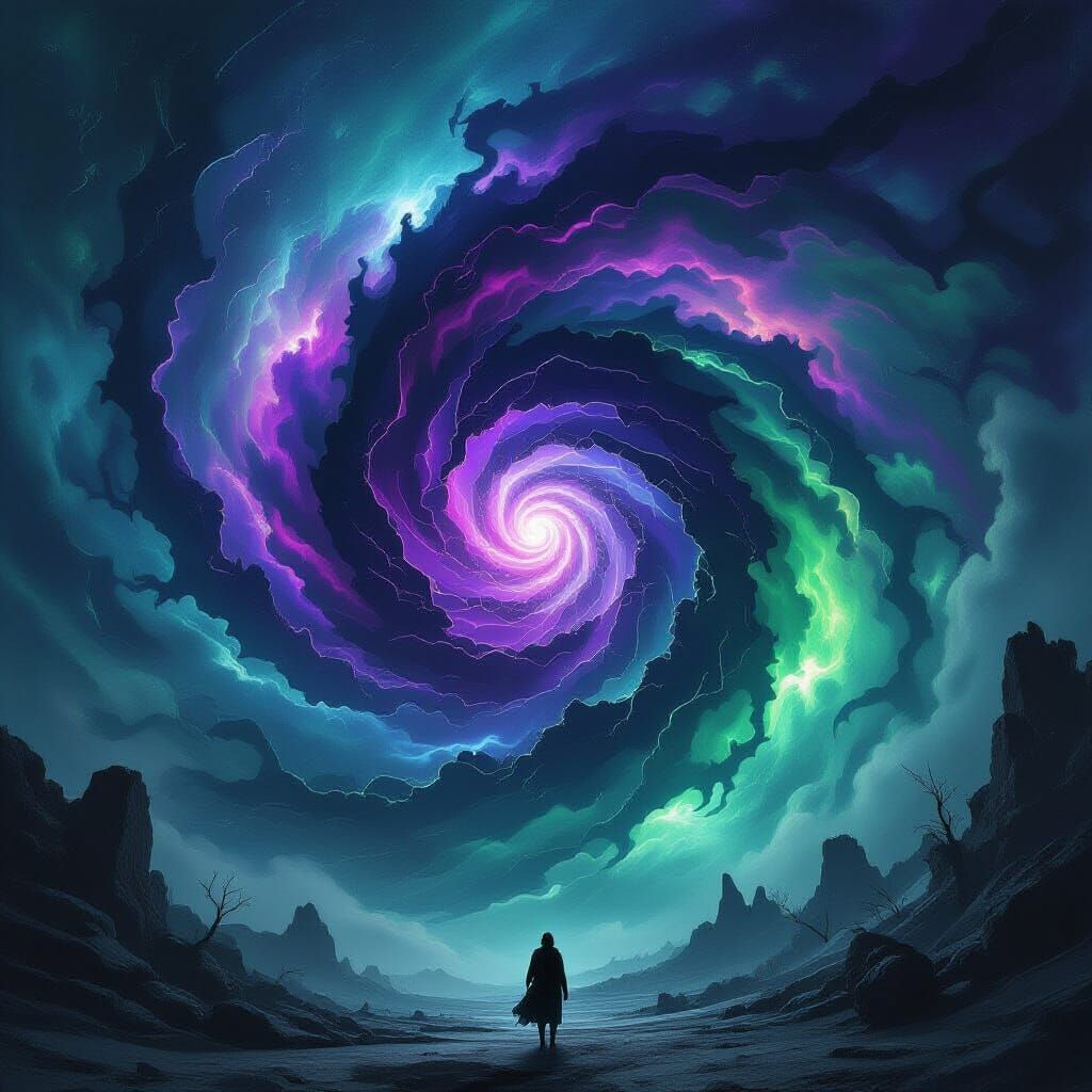 Demonic Extraterrestrial Star in Dark Surrealist Style