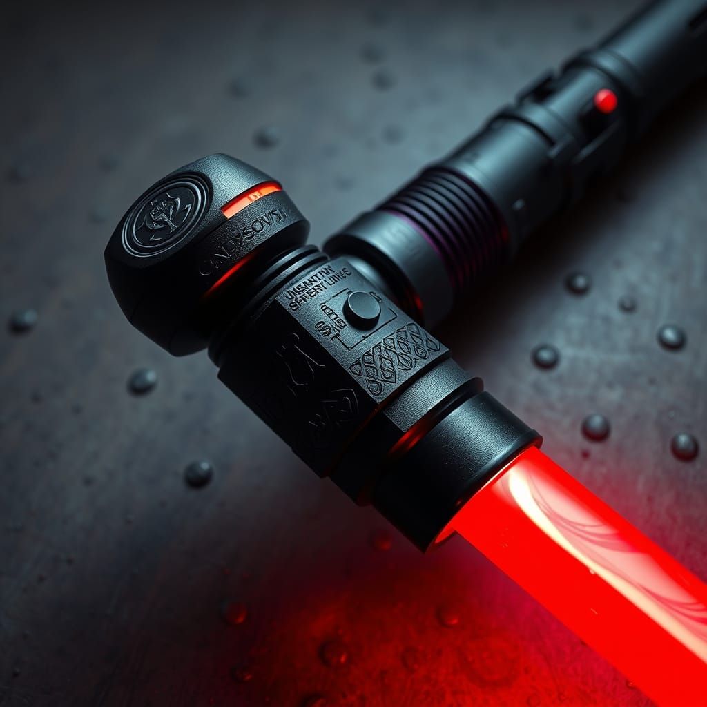 Ancient Sith Lightsaber of Archaic Design in Dark Cyberpunk ...