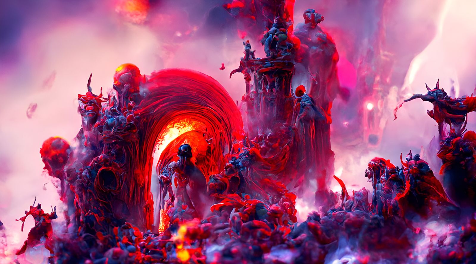 Dante's Inferno: Hyperrealistic Digital Matte Painting