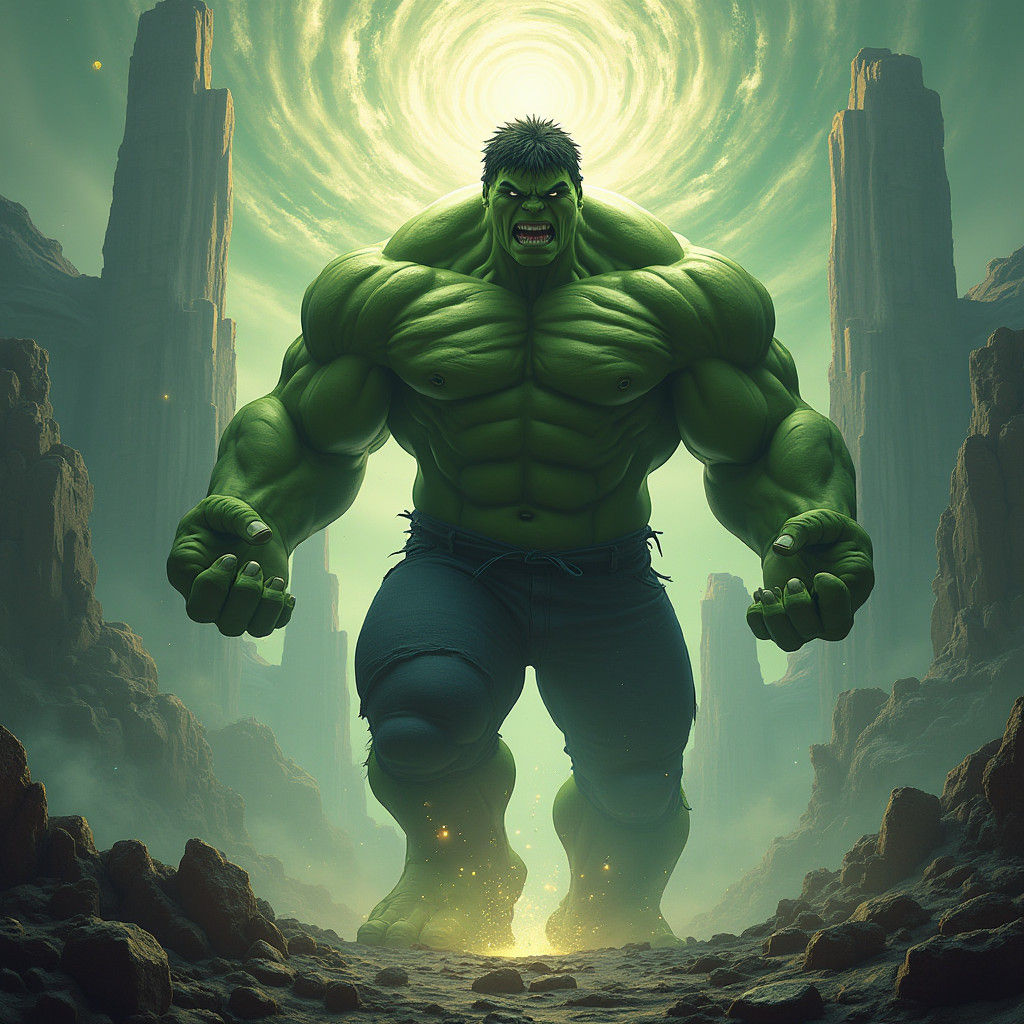 Hulk in Mystical Realm Concept Art