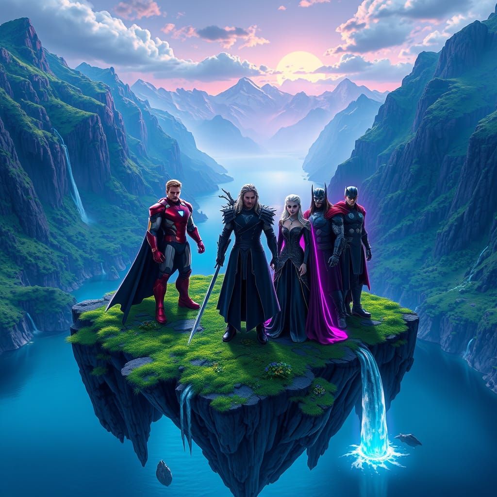 Cyberpunk Dark Avengers Unite with Targaryen and Sephiroth o...