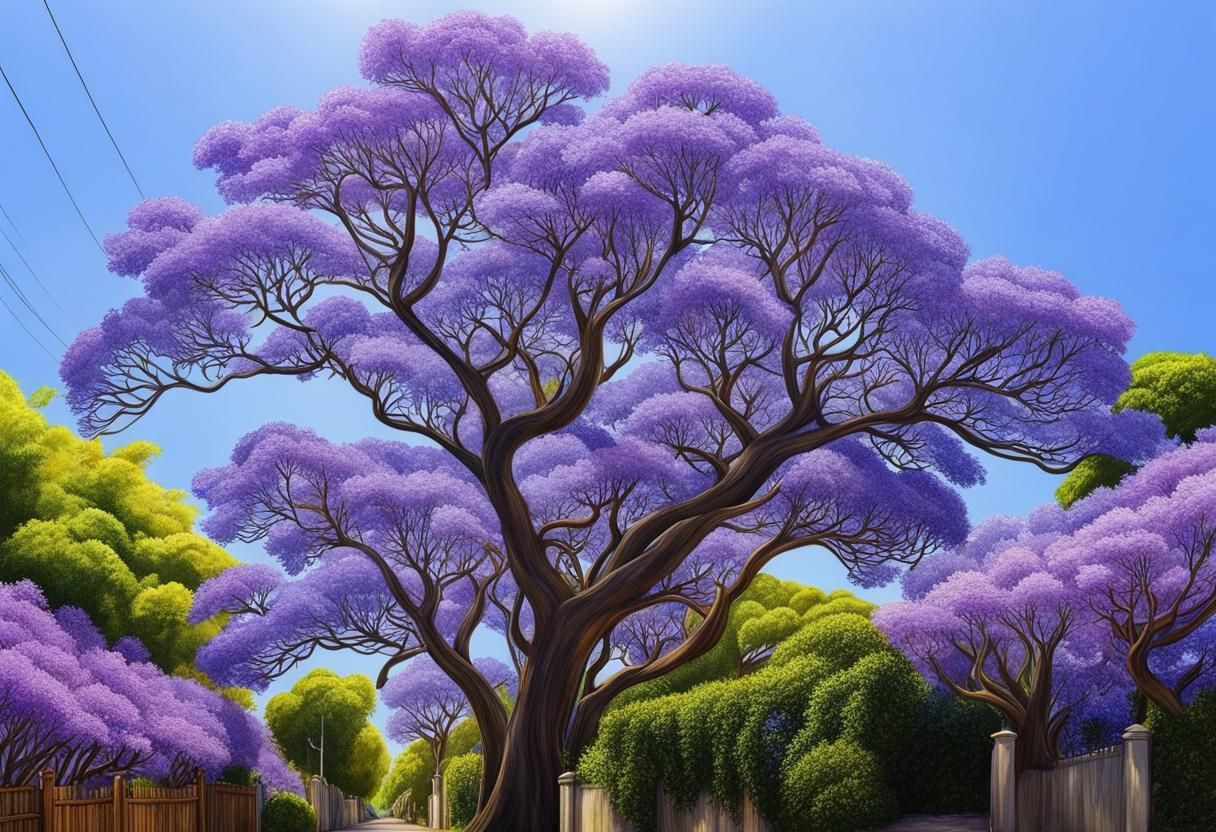 Jacaranda in Bloom: Sunny Suburban Street Art