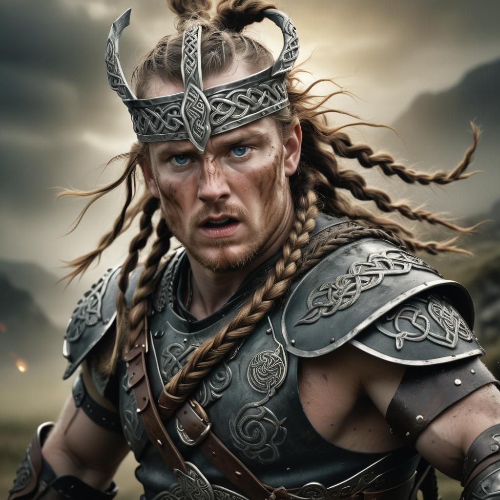 Fierce Celtic Warrior Brennus Portrait