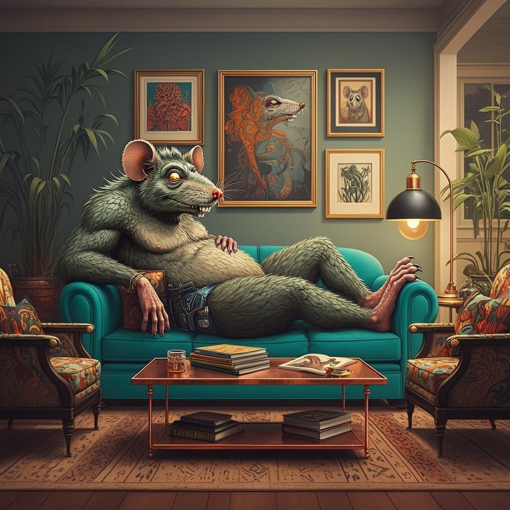 RatFink in Eclectic Bohemian Oasis