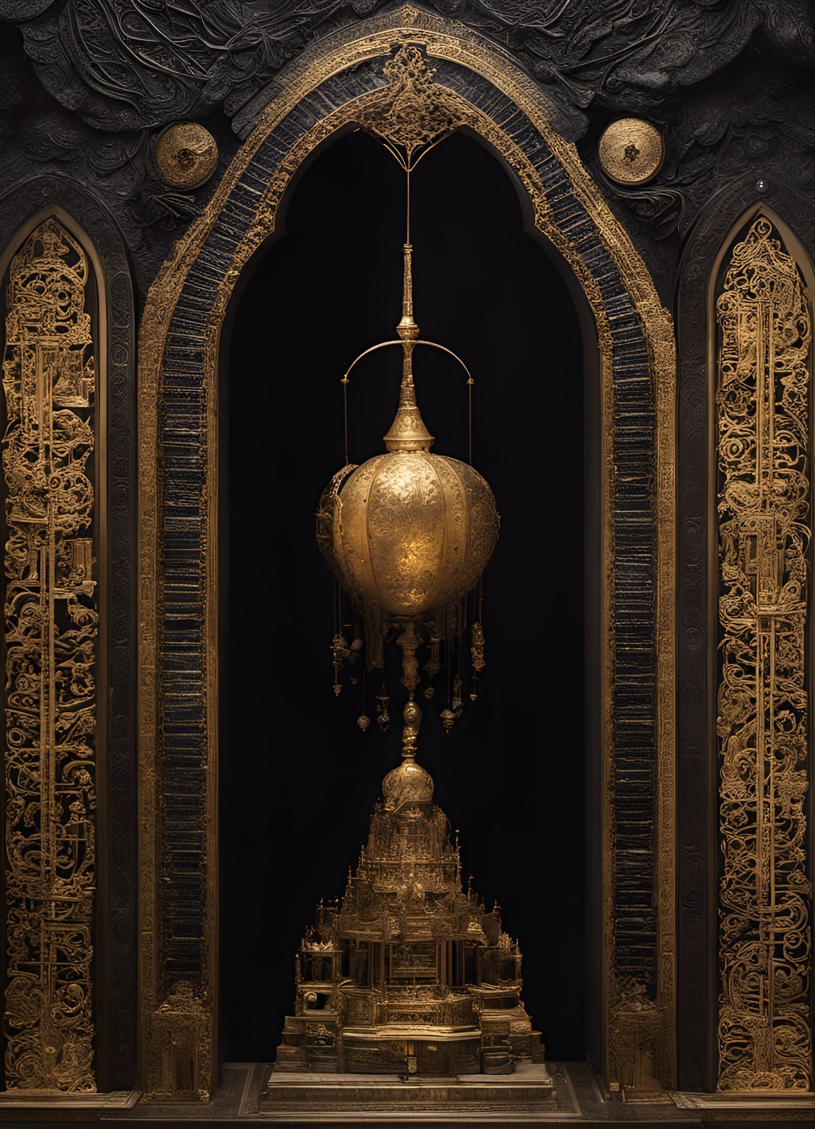 Mothership Soaring Through the Night Sky