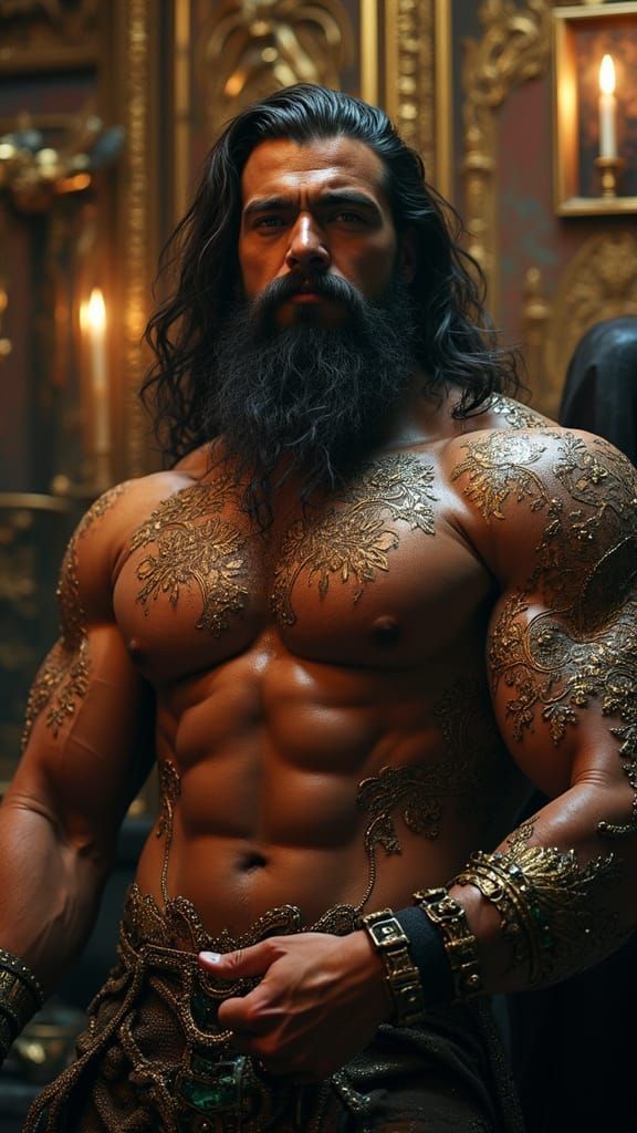 Majestic Steampunk God in Latex and Lace