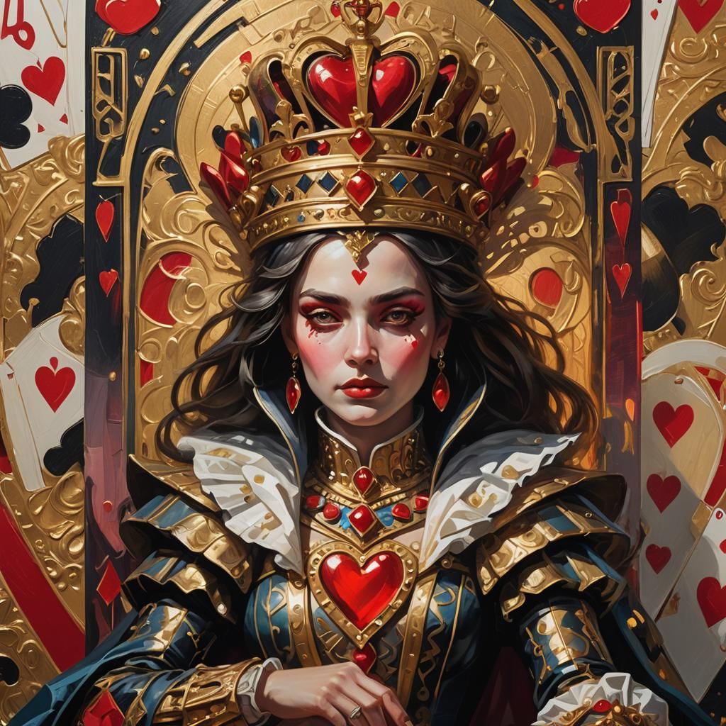 Queen of Hearts in Lavish Card Kingdom