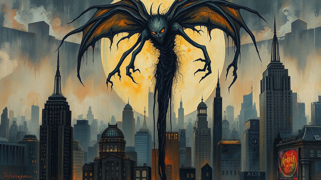 Dystopian Fear Spirit in Trompe-l'Oeil Art Deco Style