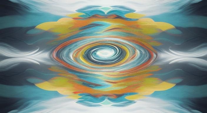 Kaleidoscopic River in a Surrealist Garden