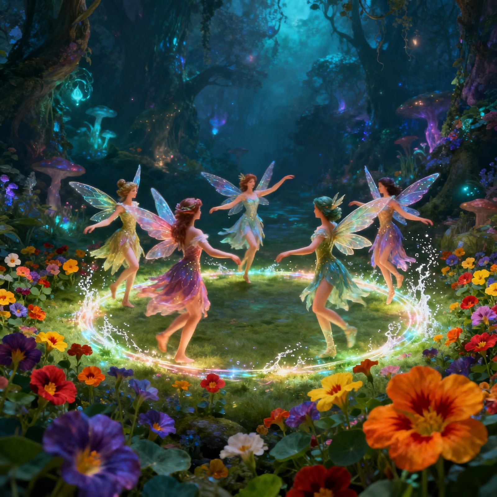 Dancing in a faerie ring,