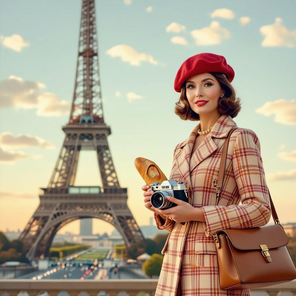 Michele Lee in Paris, 1960s Style Photography