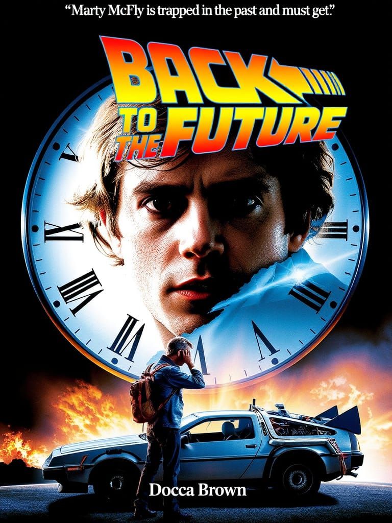 Back to the Future Movie Poster: Marty McFly's Time Travel A...