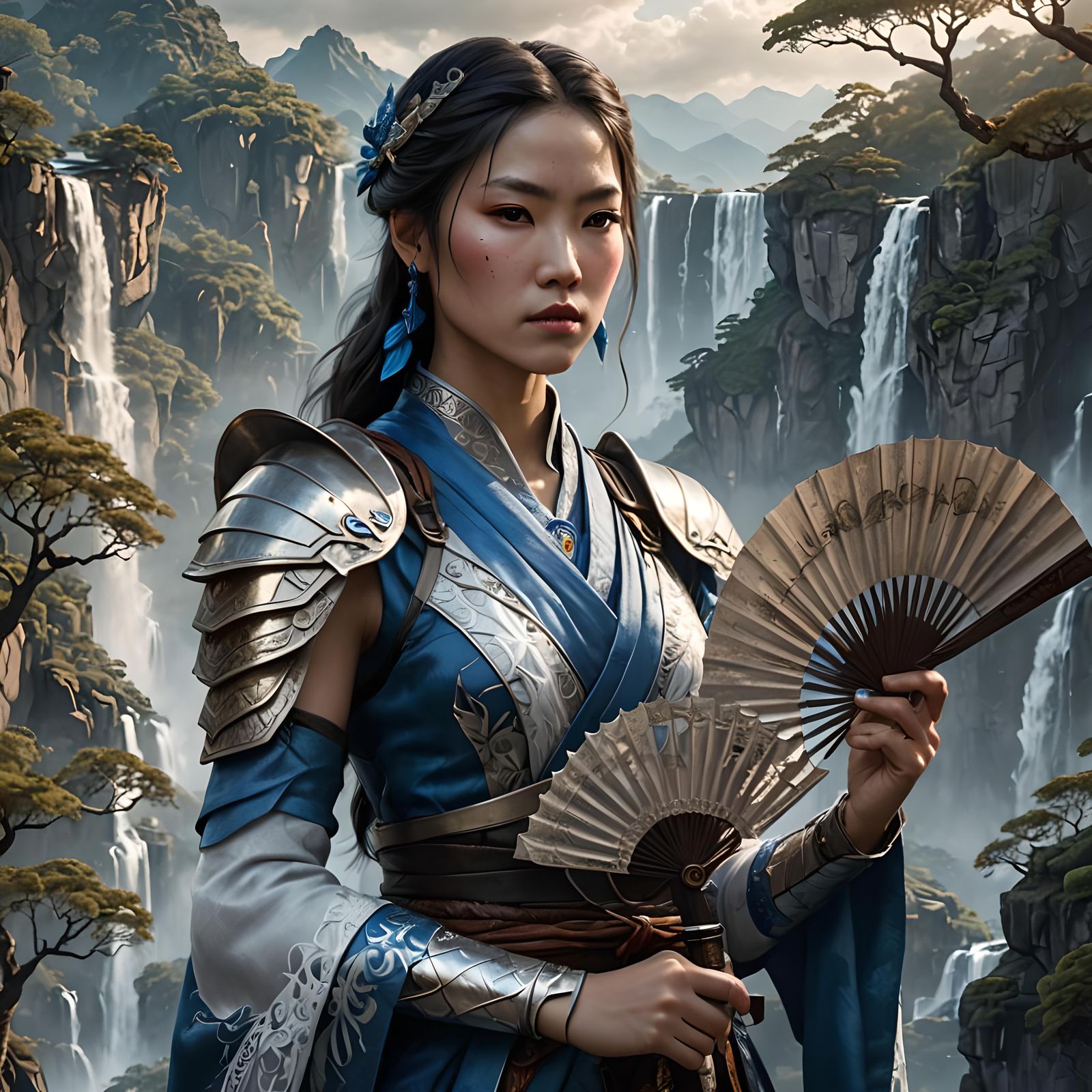 Hyperrealistic Princess Kitana in Mortal Kombat