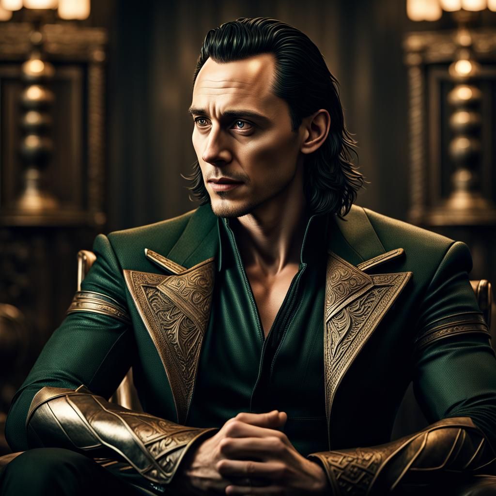 Loki in Modern Casual Outfit, Hyperrealistic