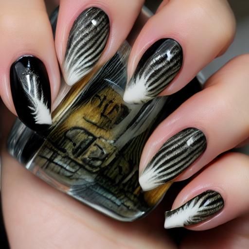 Iridescent Mackerel Nail Art Design