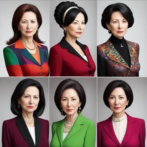 Portraits of Female Lawyers in Colorful Suits