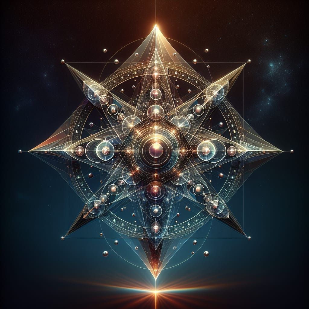 Fantastical Star Prism With Intricate Patterns