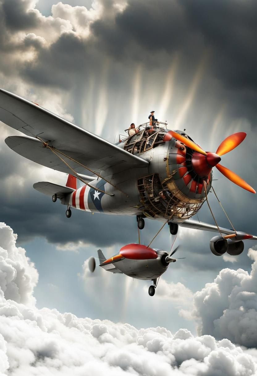WWII Planes in Surreal Magical Realism