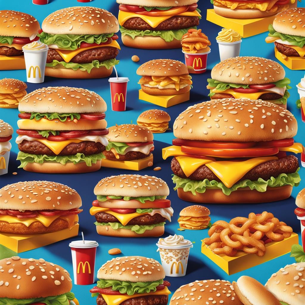 Hyperrealistic McDonald's Restaurant Concept Art