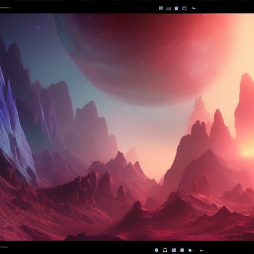 Detailed Nebula Matte Painting in Unreal Engine