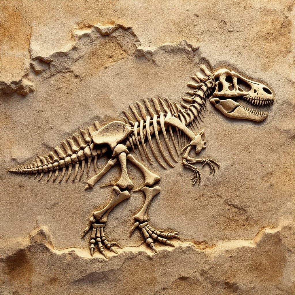 Dinosaur Skeleton Fossil Image