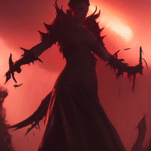 Lilith Queen of Vampires in Dark Fantasy Style