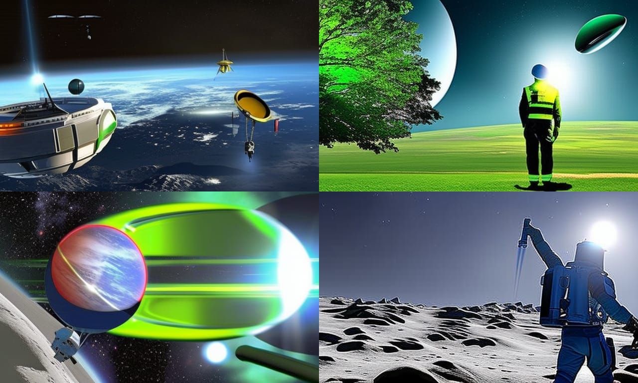 Astronaut's Alien Encounter in Deep Space