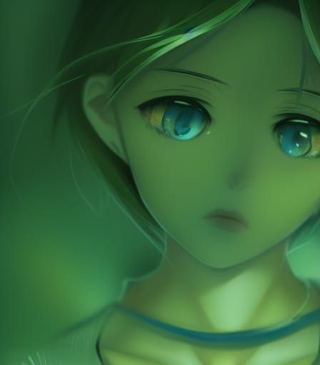 Anime Girl Key Visual in Deep Color