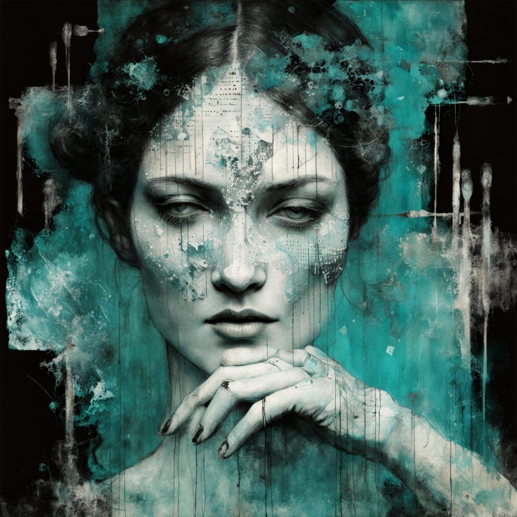 Ethereal  Turquoise White