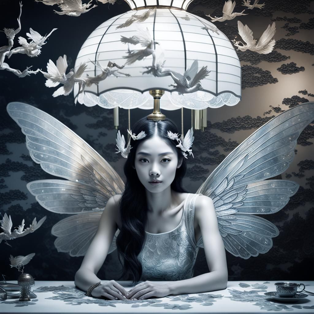Underwater Fairy Portrait in Hyperrealistic Style