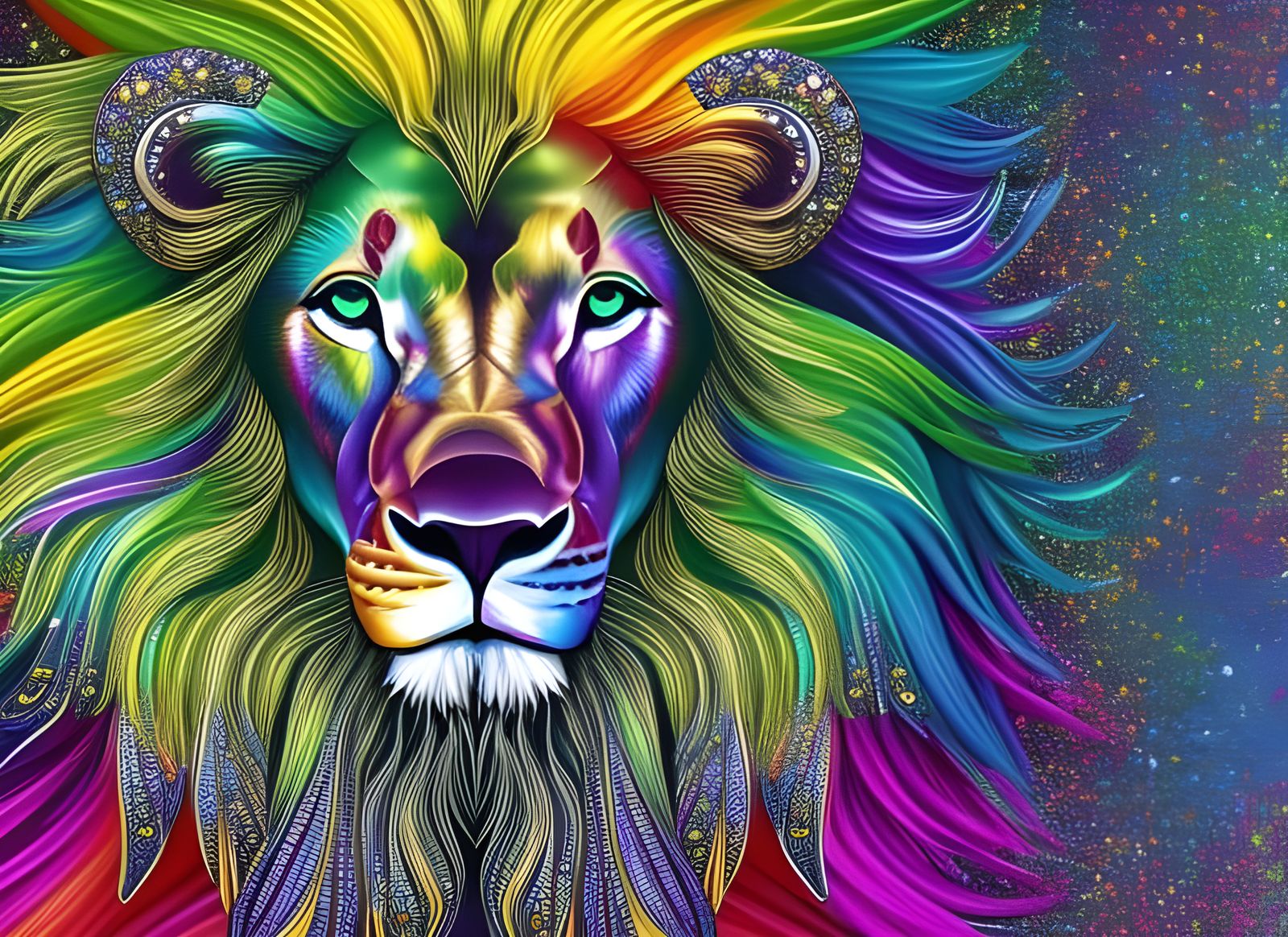 Rainbow Cosmic Lion
