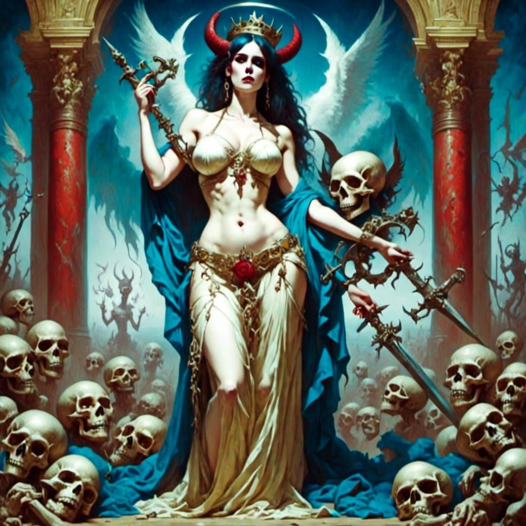 Queen of Purgatory: LoRA Model Inspired Art