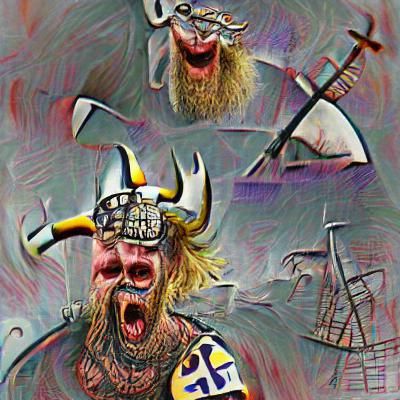 Berserker Viking Warrior Filled With Rage