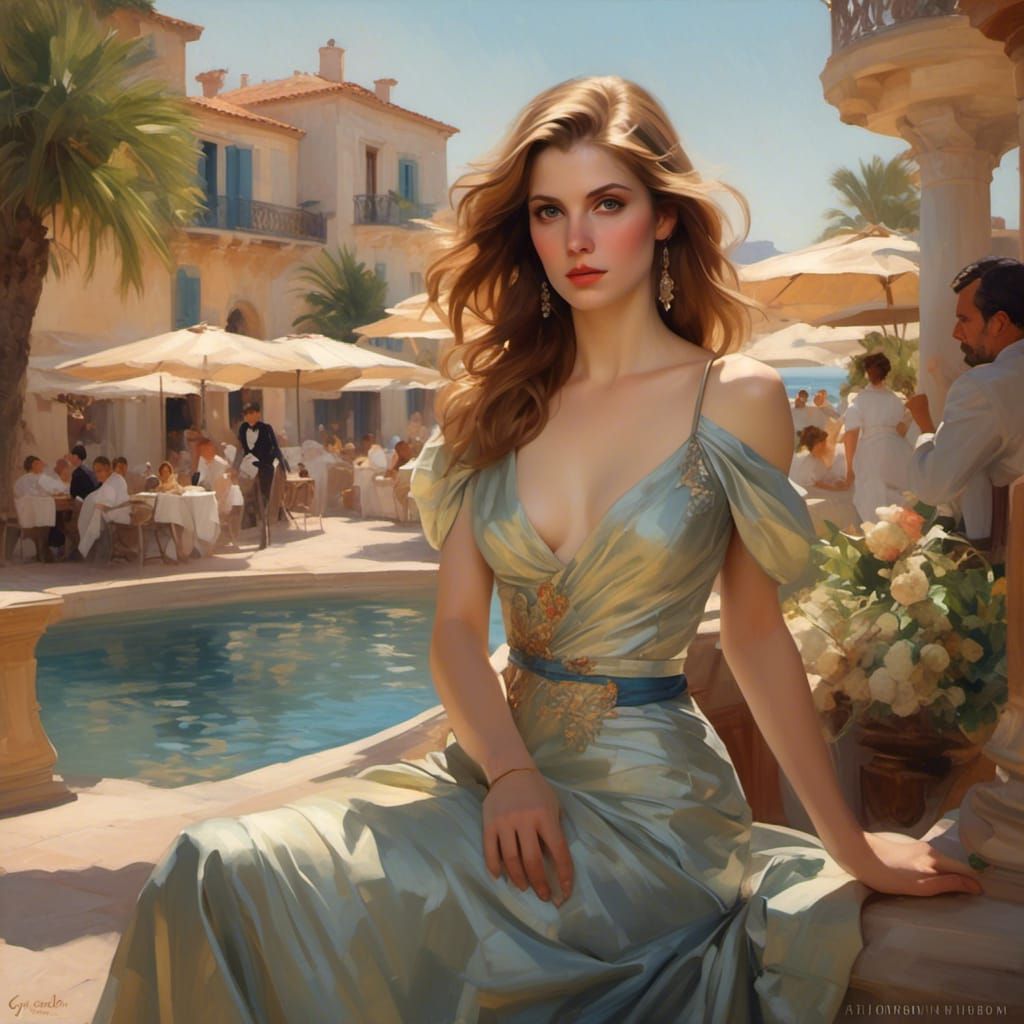 Anna Kendrick Bikini Portrait on French Riviera