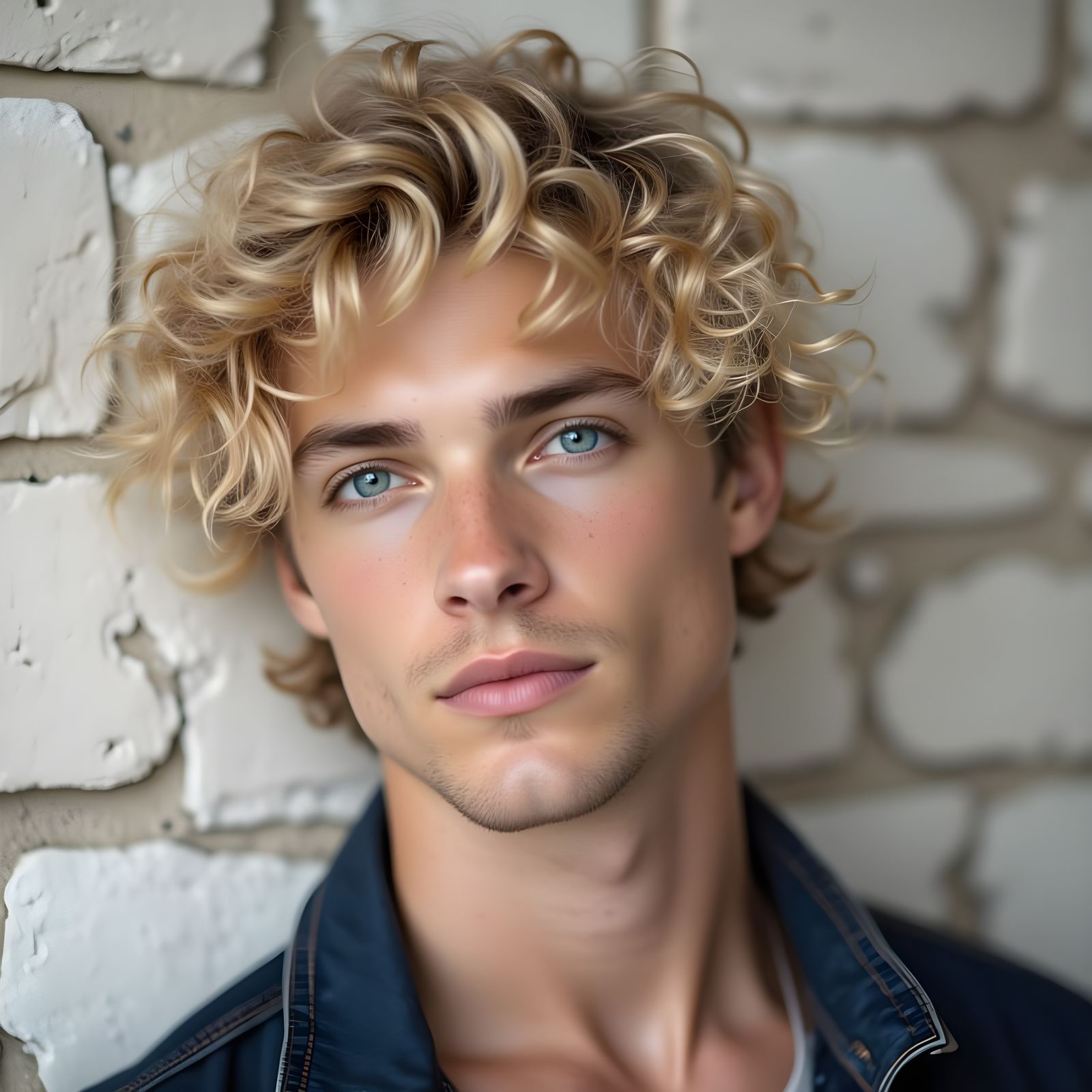 Strikingly Handsome Man with Luminous Eyes