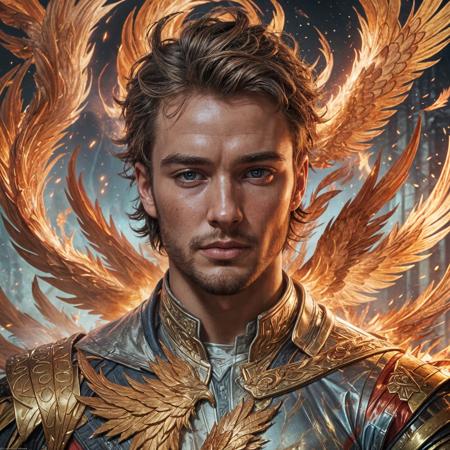 Liam Payne as a Phoenix: Artstation Portrait