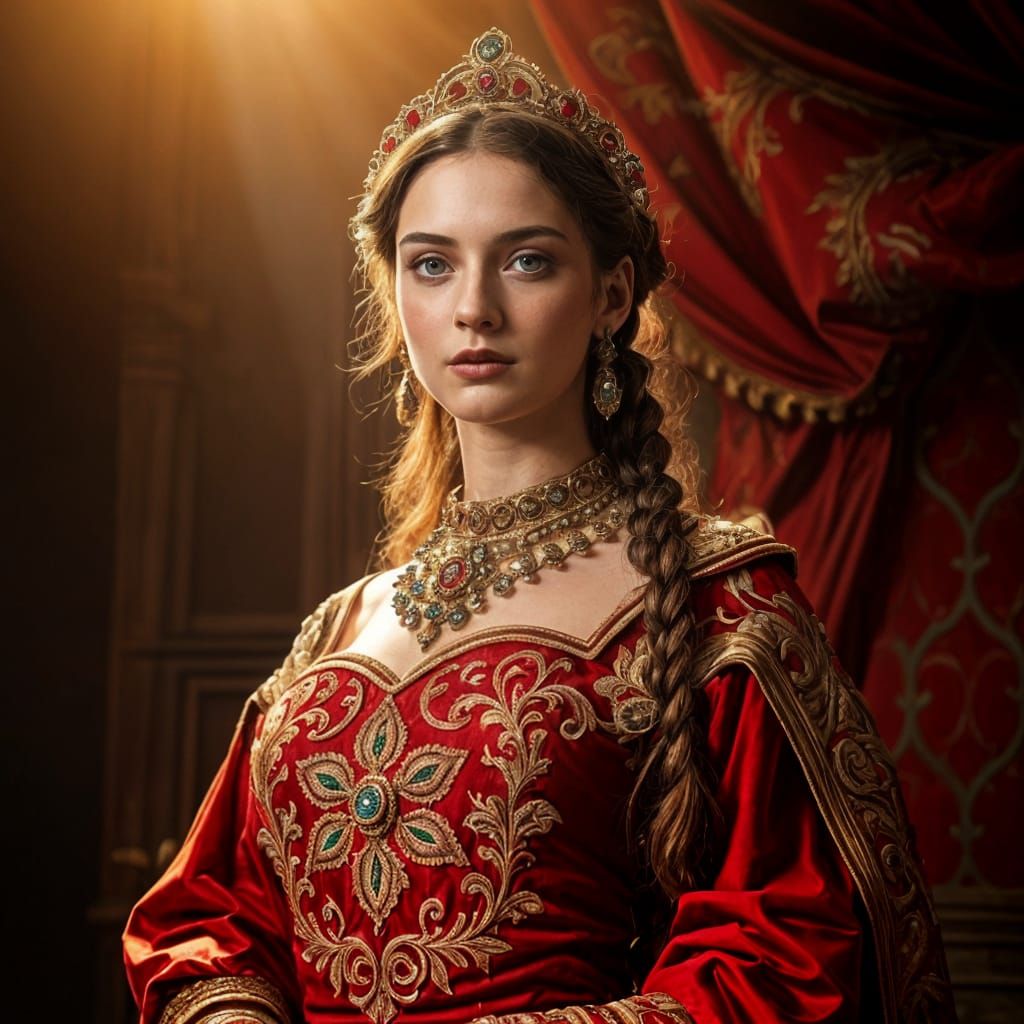 Tsarina Eudoxia in Renaissance Style Portrait